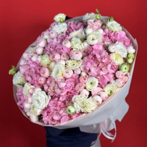 Bouquet of Hydrangeas Ranunculus Garden Spray Roses