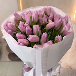 Bouquet of Lilac-Blush Tulips Lilac Whisper