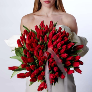 Bouquet of Red Tulips Red Love