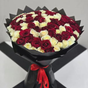 crimson ivory love bouquet